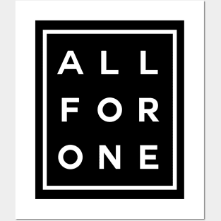 All For One Boxed (White) Posters and Art